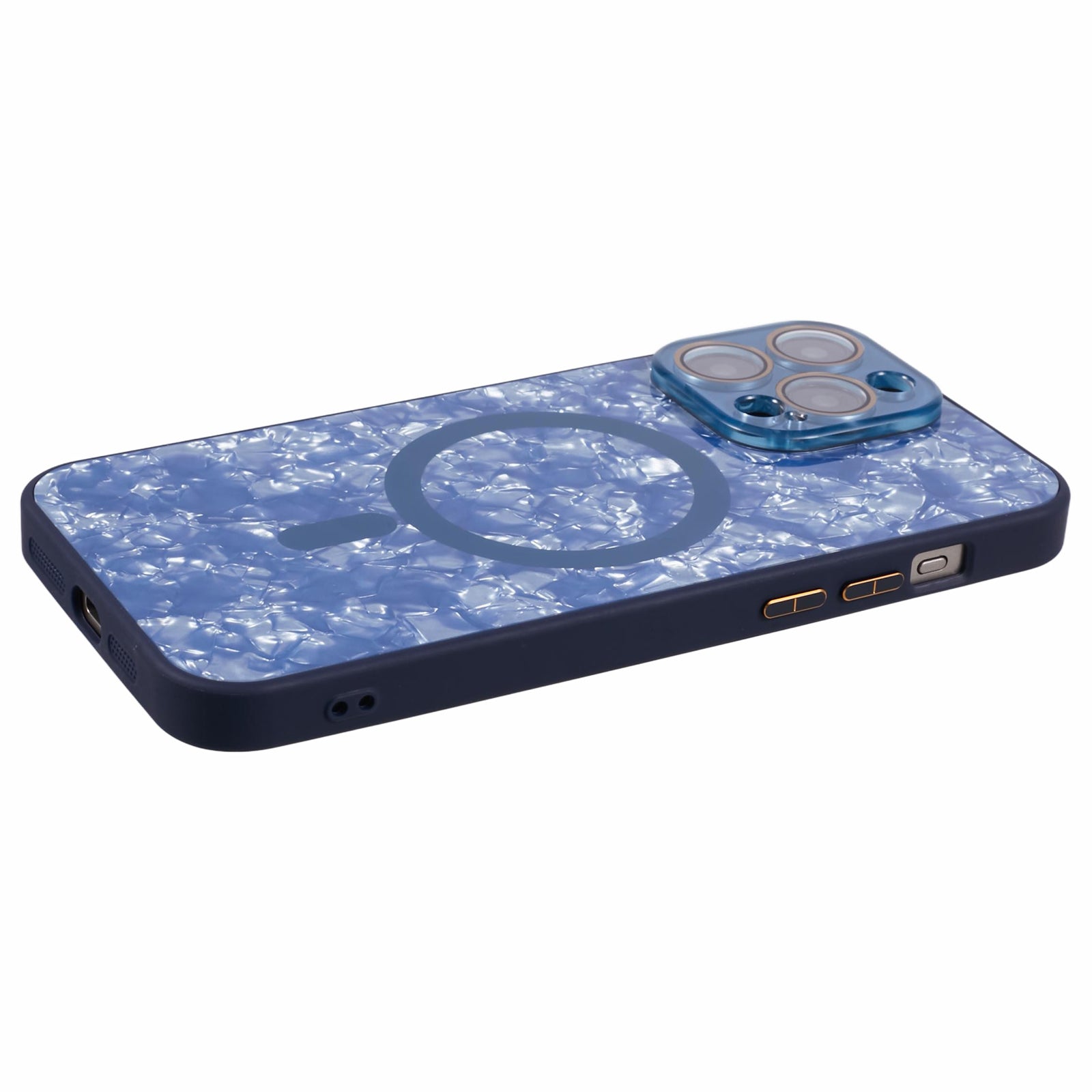 YUX Series For iPhone 15 Magnetic Phone Case Cracked Ice Pattern Anti-drop Cover Compatible with MagSafe YUX Series For iPhone 15 Magnetic Phone Case Cracked Ice Pattern Anti-drop Cover Compatible with MagSafe